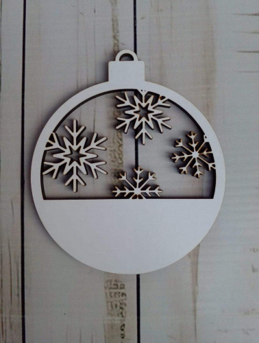 MDF Sublimation Christmas Name globe 1