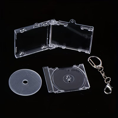 Acrylic CD case keyring with NFC tag