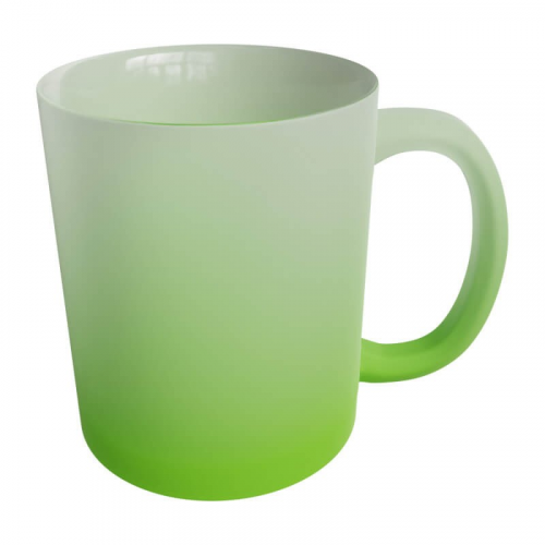 Green frosted Glass mug 