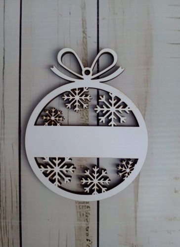 MDF Sublimation Christmas Name Baubles 2