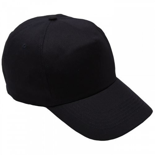 Black 5 Panel Cap cotton